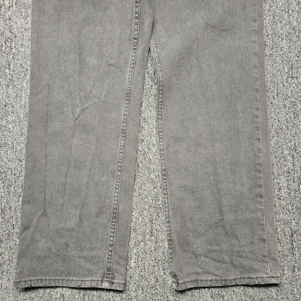H&M &Denim Jeans Women’s 8 High Waist Straight Leg Gray Stretch Ankle Pants